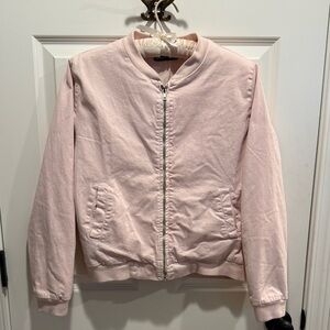 Brandy Melville Light Pink Bomber Jacket